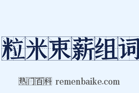 粒米束薪组词是什么意思的图片